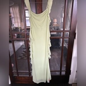 Cider Green Sleeveless Maxi dress